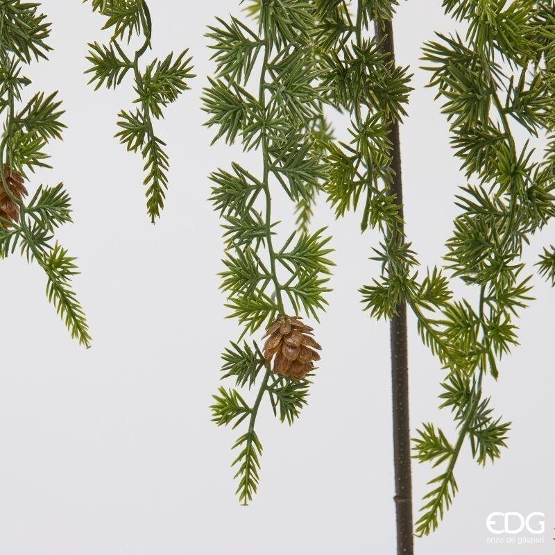 EDG Enzo De Gasperi Cedro Cadente con Pigne Green L120 cm – Decorazione Artificiale di Natale