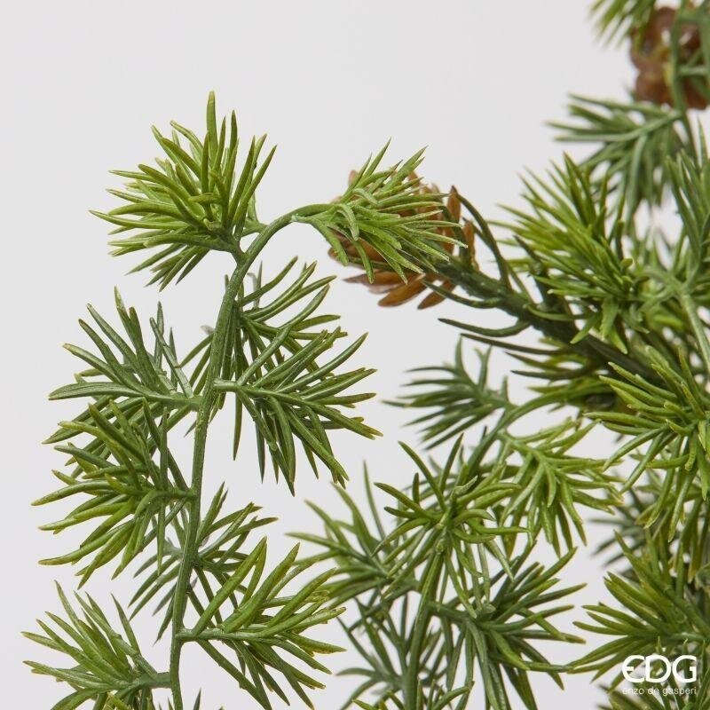 EDG Enzo De Gasperi Cedro Cadente con Pigne Green L120 cm – Decorazione Artificiale di Natale