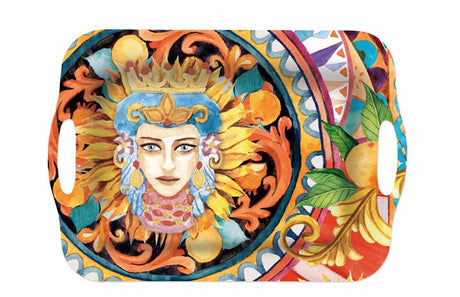 regalo italiano regalo italiano vassoio rettangolare melamina dec sicily ass h 25 cm 42 x 29 cm multicolor 1 pz ean 8021785714298