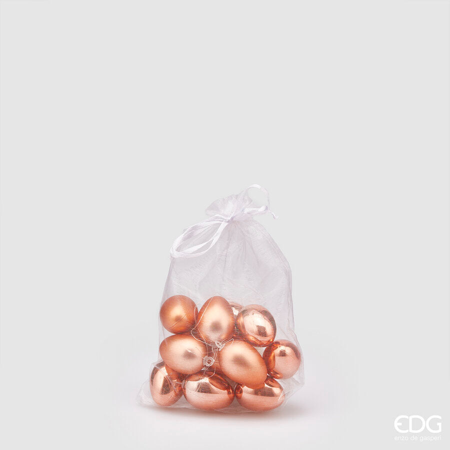 edg enzo de gasperi edg enzo de gasperi decorazione uovo chioccia opaco lucido cf 12 pz h 4 cm salmone ean 8059824244802