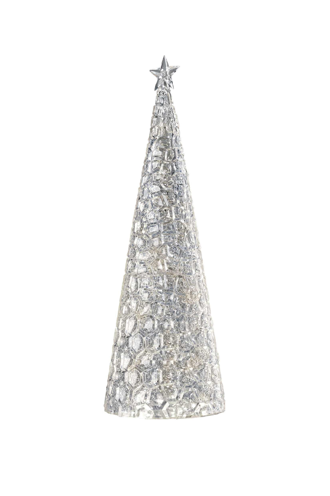 Lampe de Noël décorative Sompex Glamour H 44 cm Argent