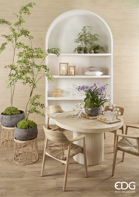 EDG Enzo De Gasperi Table Tivoli Ronde Résine Pierre