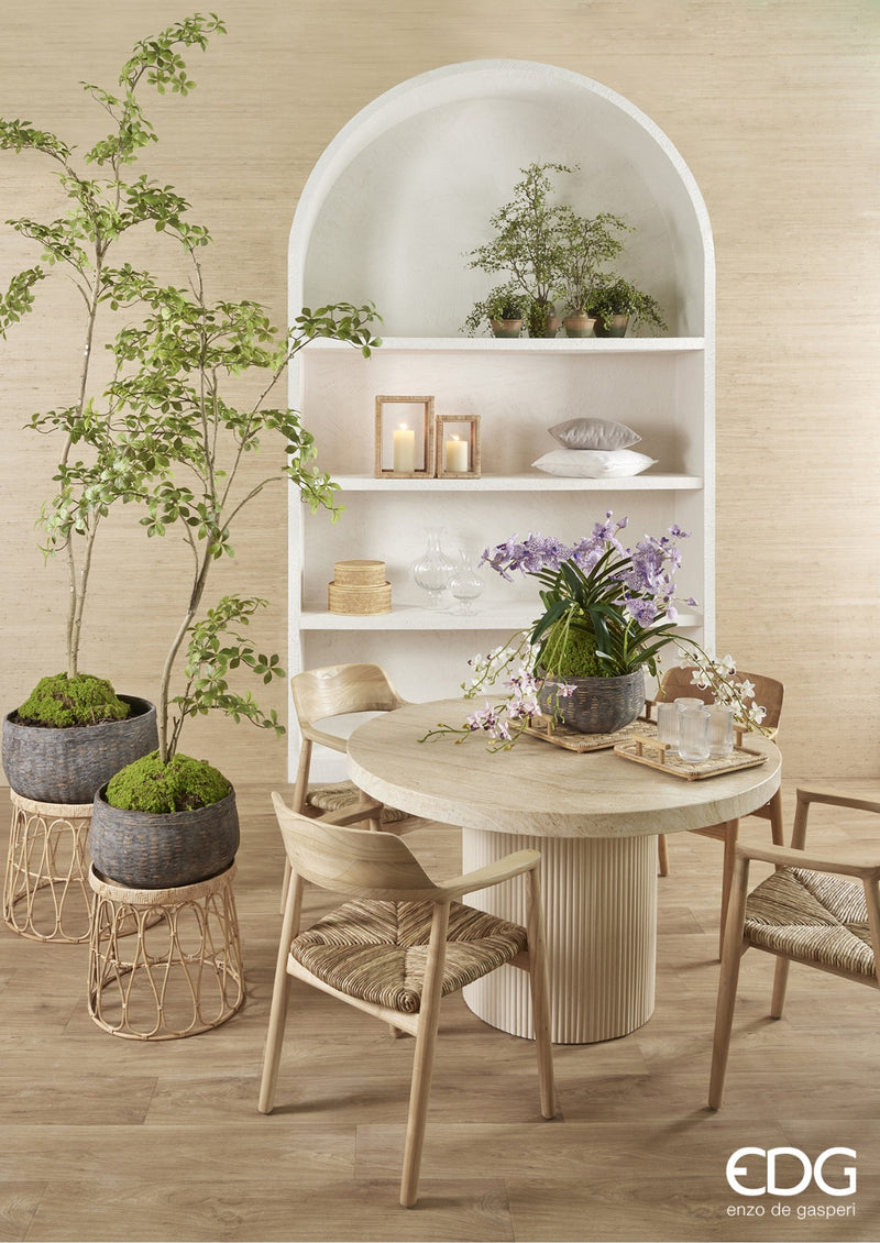 EDG Enzo De Gasperi Table Tivoli Ronde Résine Pierre