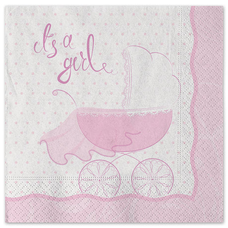 big party big party tovaglioli carta its a girl 33 x 33 cm cf 20 pz rosa ean 8020834745597