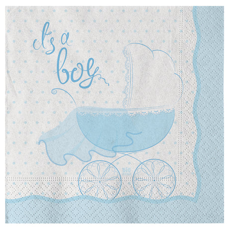 big party big party tovaglioli carta its a boy 33 x 33 cm cf 20 pz celeste ean 8020834745658