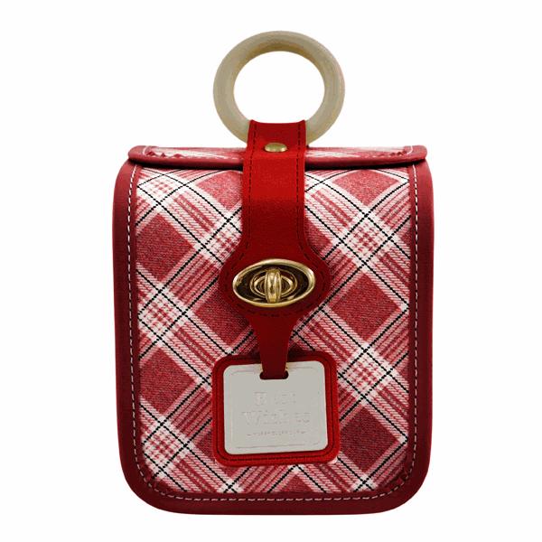 L'Arcolaio Bauletto Quadrato Piccolo Vintage Red 13,3X13,3X15 cm