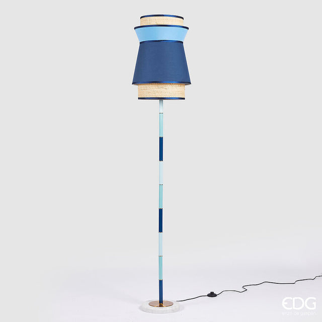 edg enzo de gasperi lampada da terra yoroi h 188 cm d 35 cm ip 20 e27 blue mix ean 8059824478610