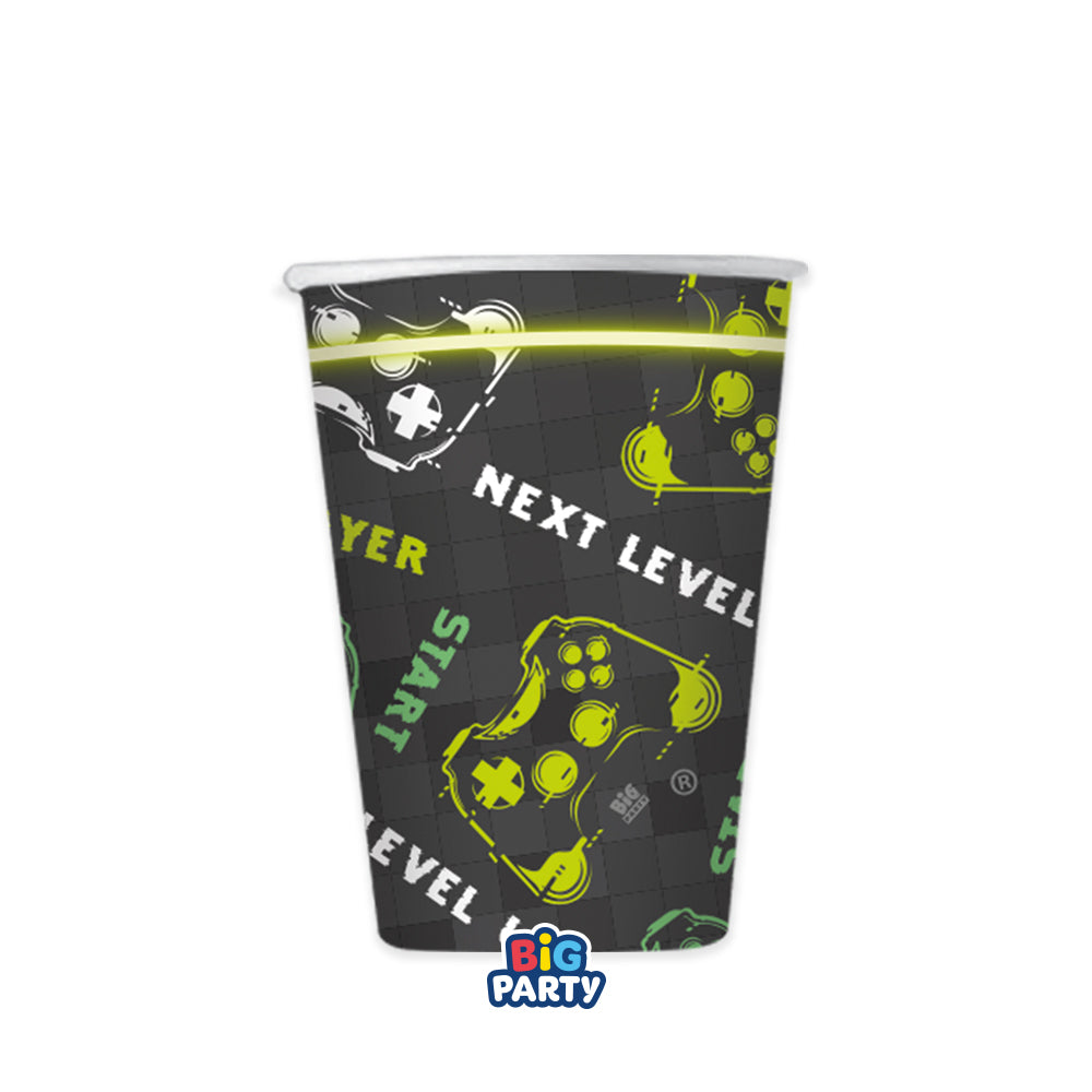 big party big party bicchieri carta videogame 250 cc cf 6 pz nero verde ean 8020834765397