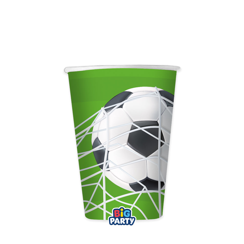 big party big party bicchieri carta football 250 cc cf 6 pz verde bianco nero ean 8020834768657