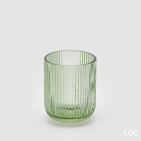 edg enzo de gasperi edg enzo de gasperi bicchiere righe tumbler h 9 cm d 7 cm 4 pz green ean 8059824513137