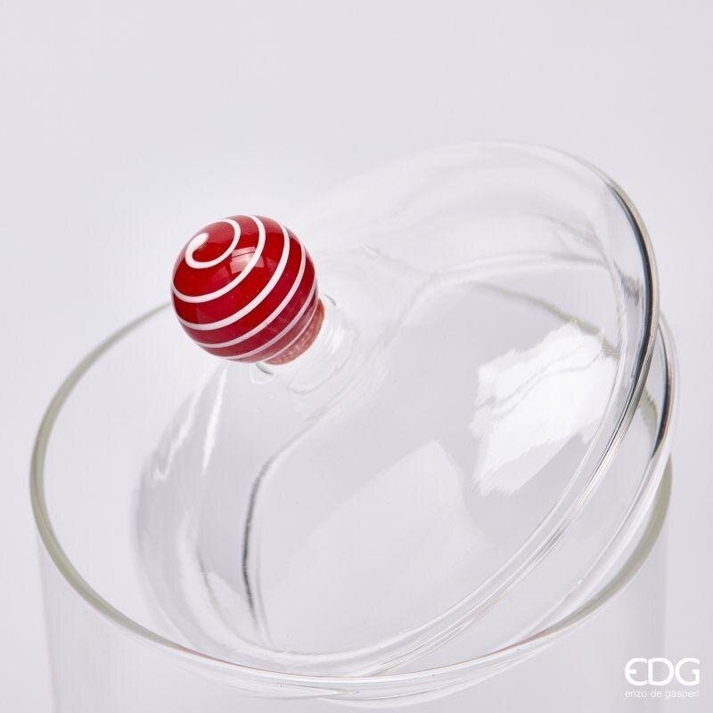 EDG Enzo De Gasperi Récipient Cylindre Merry Christmas Rouge H16,5 Ø10 cm – Décoration de Noël