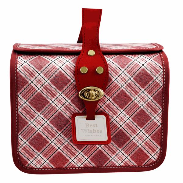 L'Arcolaio Bauletto Rettangolare Medio Vintage Red 21,8X15,7X17 Cm