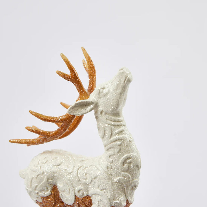 Décoration de Noël EDG Enzo De Gasperi Renne Massepain H 38 cm Noisette
