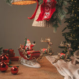 Père Noël avec traîneau décoratif EDG Enzo De Gasperi H 39 cm L 57 cm L 17 cm Multicolore