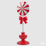 Décoration De Noël Topiaire Bonbons H 71 Cm L 23 Cm L 26 Cm Blanc Rouge