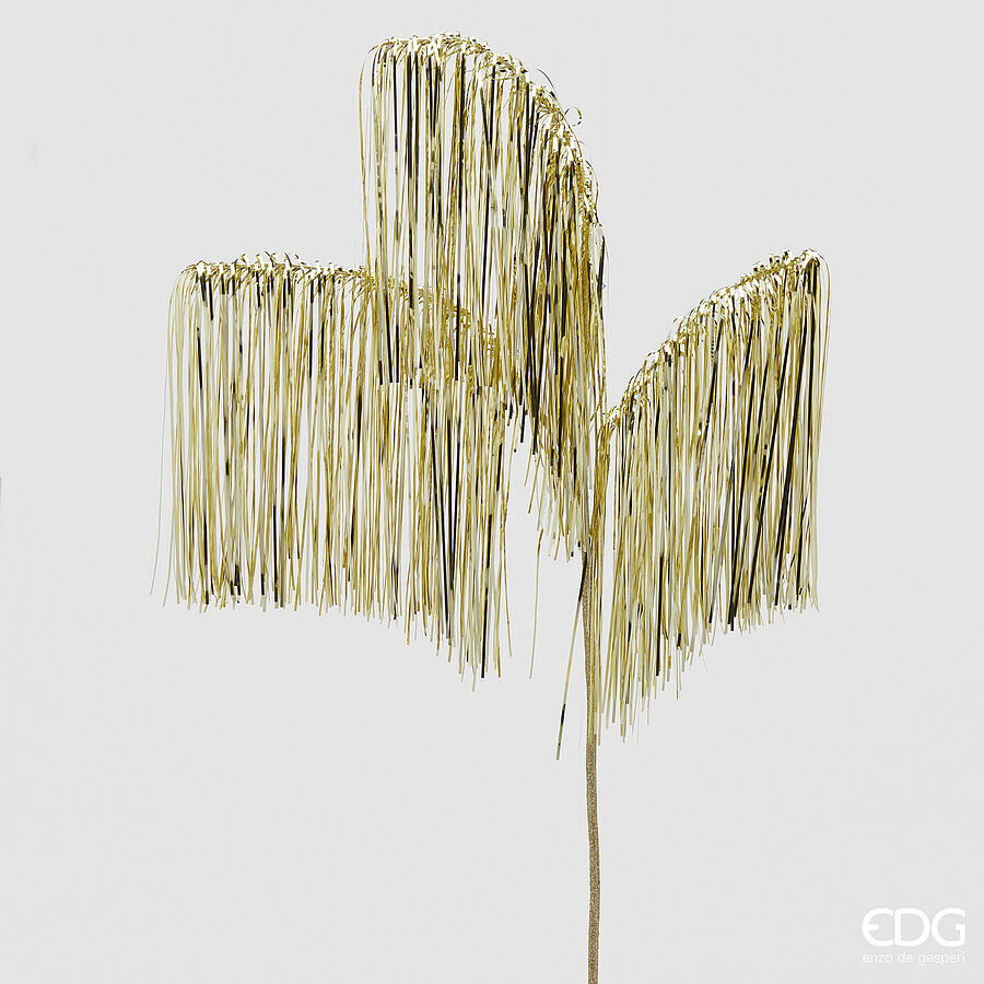 Décoration de Noël EDG Enzo De Gasperi Franges Branche X 3 H 103 Or