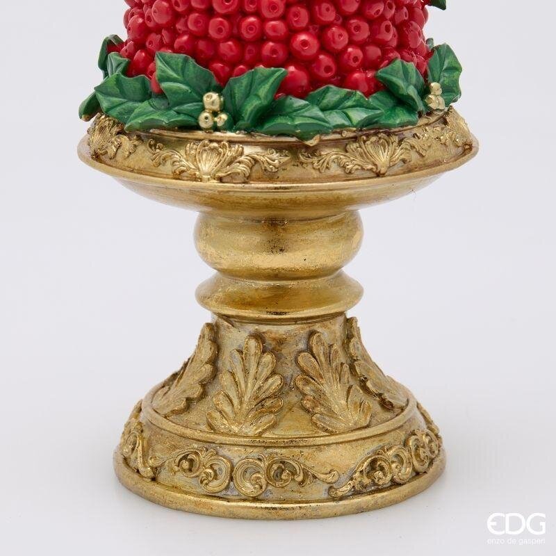 EDG Enzo De Gasperi Sapin de Noël avec Nœud H48 cm Vert Rouge – Décoration de Noël