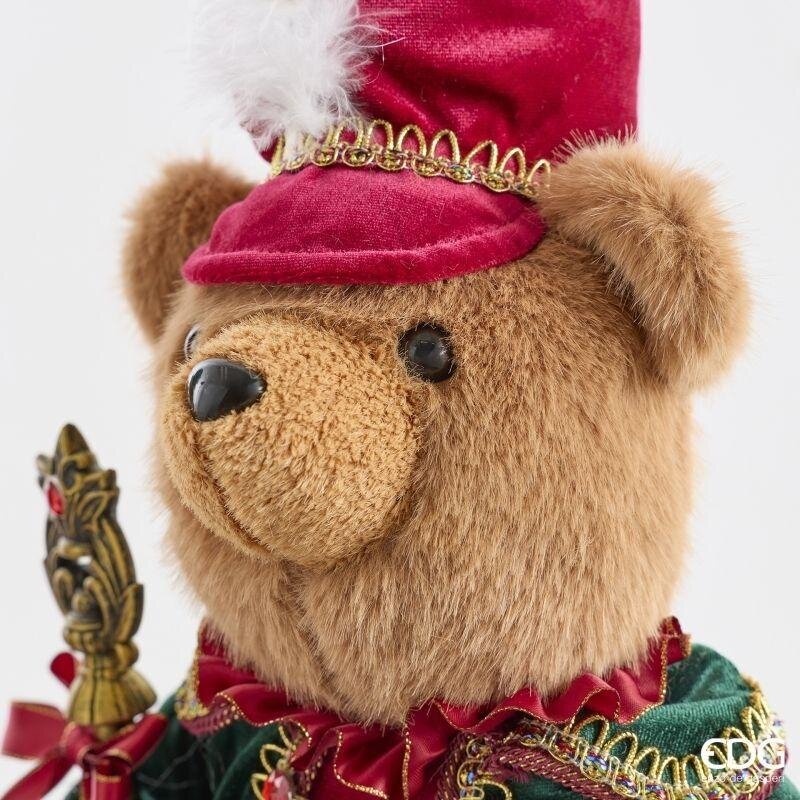 EDG Enzo De Gasperi Orso Soldatino Ass. Natalizio H60 cm Verde Rosso – Decorazione di Natale 1 Pz