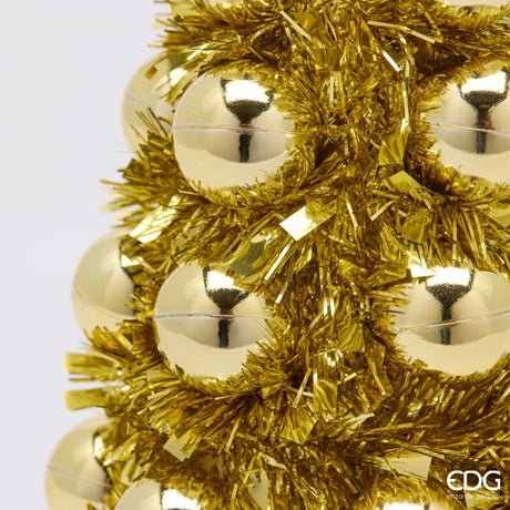 EDG Enzo De Gasperi Décoration Sapin avec Boules Gold H35 Ø13 cm – Décoration de Noël