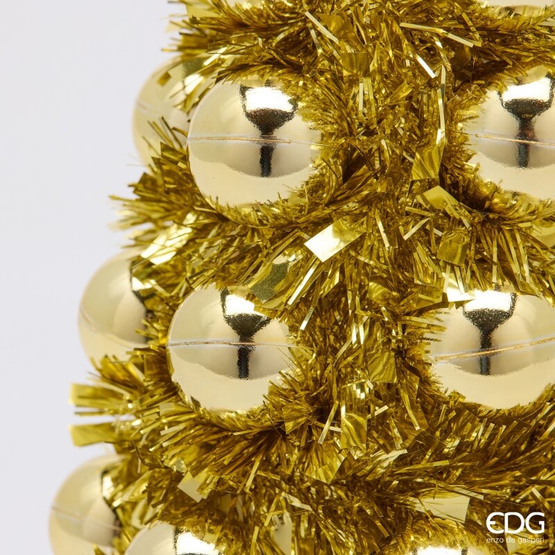 EDG Enzo De Gasperi Décoration Sapin avec Boules Gold H35 Ø13 cm – Décoration de Noël