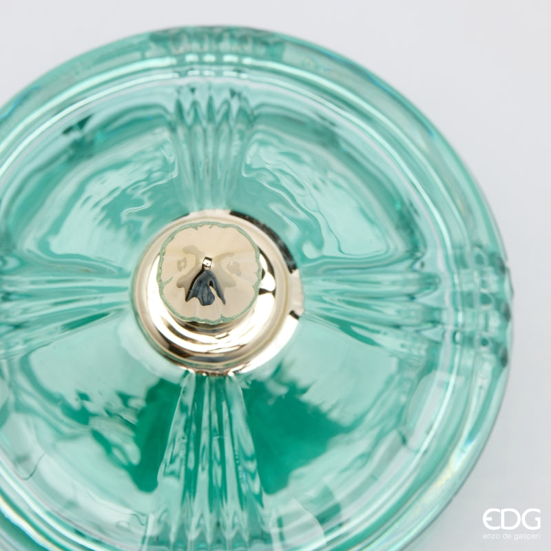 EDG Enzo De Gasperi Boîte de Rangement Décorative Ronde Green H10,5 Ø10,5 cm – Décoration de Noël