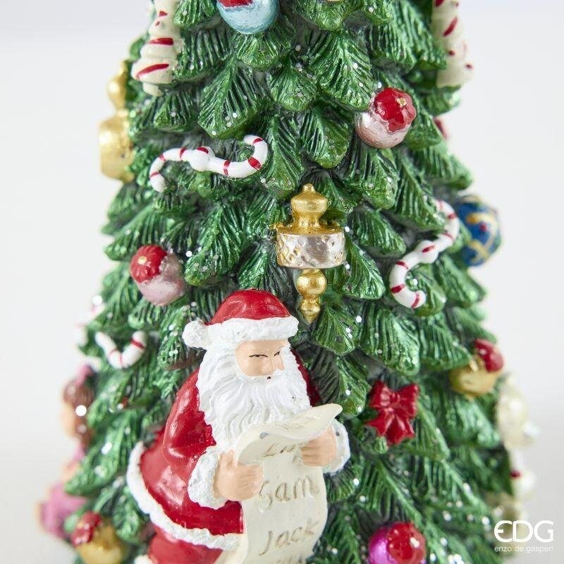 EDG Enzo De Gasperi Carillon Babbo Natale su Pino H.22 Verde Rosso