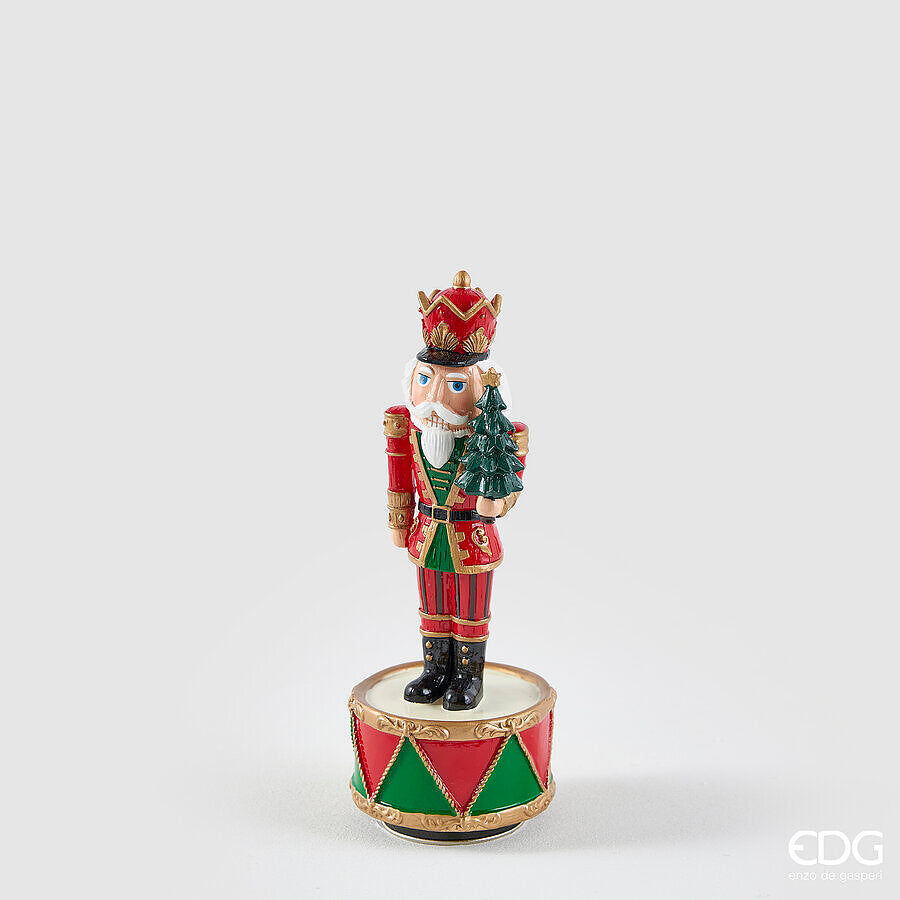 EDG Enzo De Gasperi Carillon Natalizio Soldatino H22 Ø8 cm Verde Rosso – Decorazione di Natale