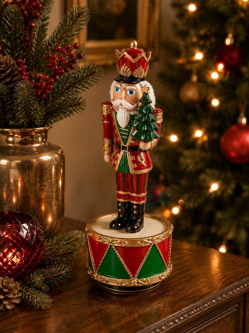 EDG Enzo De Gasperi Carillon Natalizio Soldatino H22 Ø8 cm Verde Rosso – Decorazione di Natale