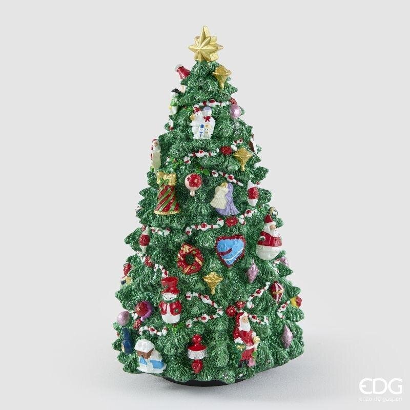 EDG Enzo De Gasperi Carillon Natalizio Pino H31,5 Ø18 cm Verde – Decorazione di Natale