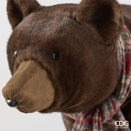 EDG Enzo De Gasperi Orso Natalizio H99x60x37 cm Marrone – Décoration de Noël