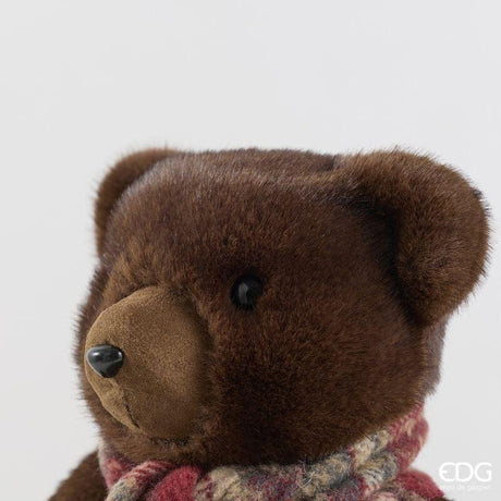EDG Enzo De Gasperi Ours de Noël H30x25x21 cm Marron – Décoration de Noël