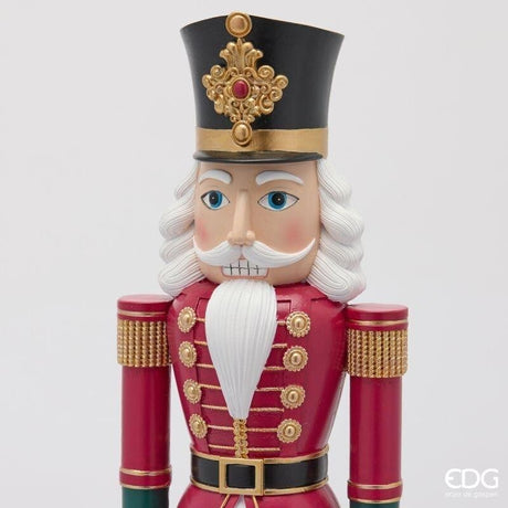 EDG Enzo De Gasperi Soldat de Noël H61 Ø14 cm Blanc Rouge – Décoration de Noël