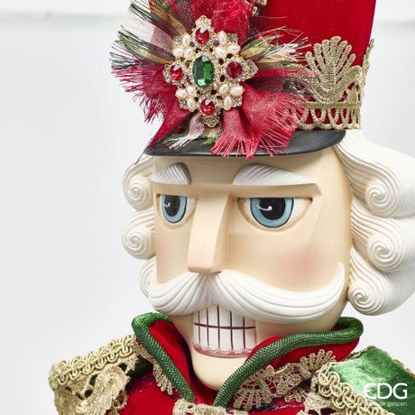 EDG Enzo De Gasperi Décoration Petit Soldat Green Red H96 cm – Décoration de Noël