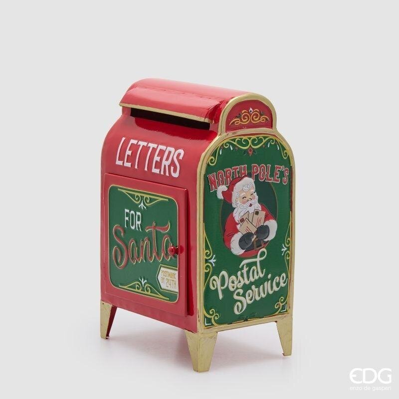 EDG Enzo De Gasperi Cassetta Postale Natalizia H37 cm Verde Rosso – Decorazione di Natale