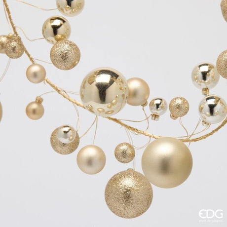 Enzo De Gasperi Festone Pallemix Champagne 180cm | Décoration Noël
