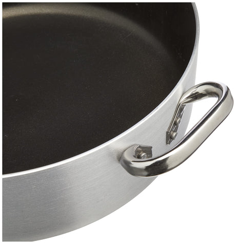 AGNELLI Casserole Basse Antiadhésive avec 2 Poignées Inox D 36 cm
