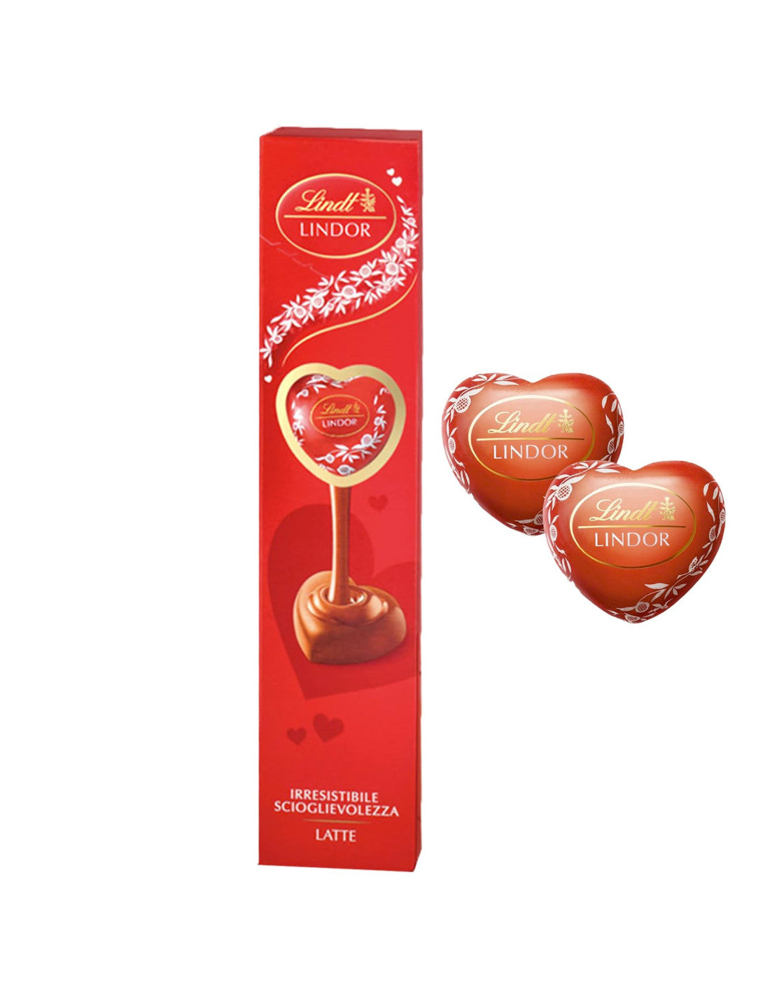 Lindt Lindor Heart Tube Chocolat au lait 69 g 1 pièce