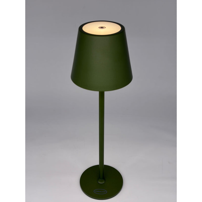 L'Arcolaio Lampe LED Tactile Rechargeable H 38 Cm 10 x 10 Cm IP54 Round Pro Olive