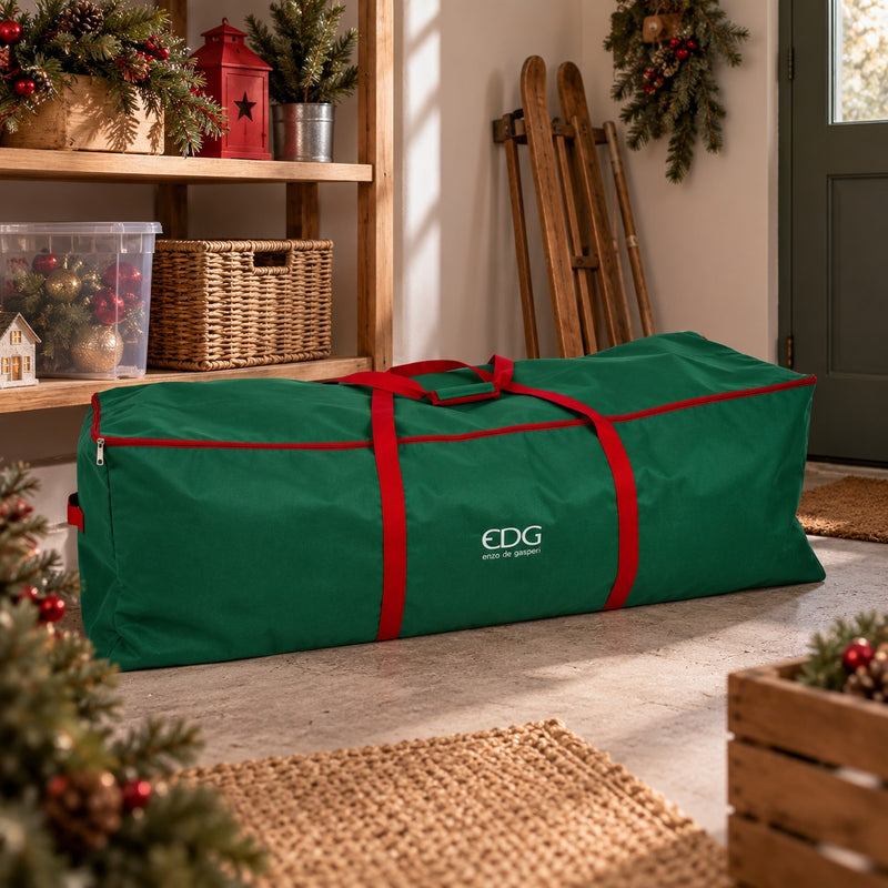 EDG Enzo De Gasperi Sac de transport pour sapin de Noël H 50 cm L 120 cm L 38 cm Marron