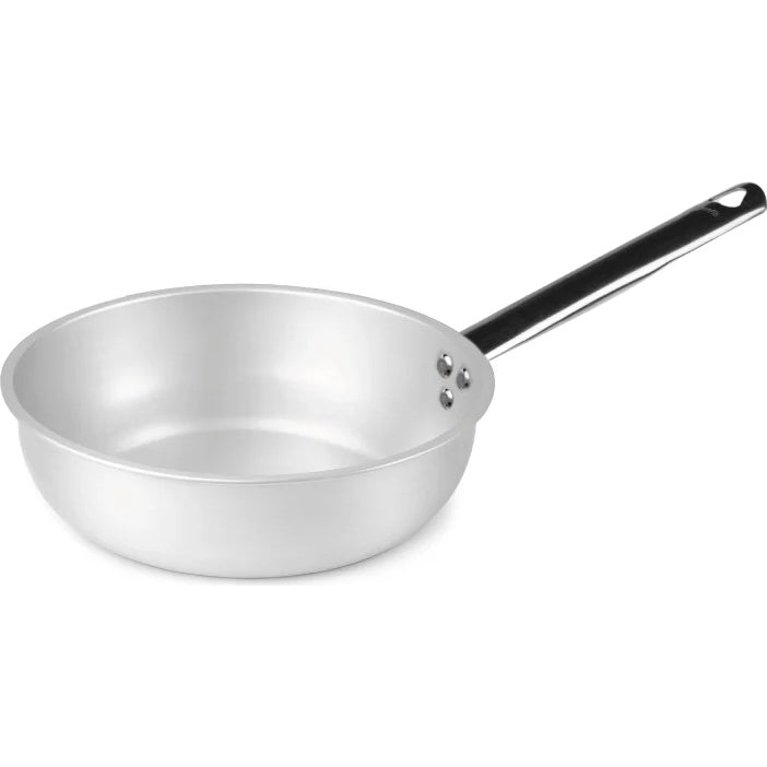 AGNELLI Poêle à Mantecare Aluminium 3mm Argent D 24 cm