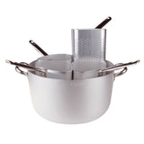 AGNELLI Casserole D 36 cm avec 4 passoires à quartiers – Faitout multifonction pour pâtes et légumes