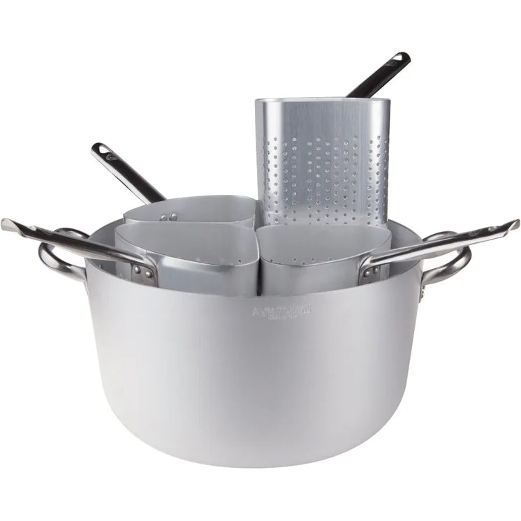 Agnelli Passoire Spicchio Alto 1/2 en Aluminium Ø36 cm – Passoire Professionnelle pour Cuisine