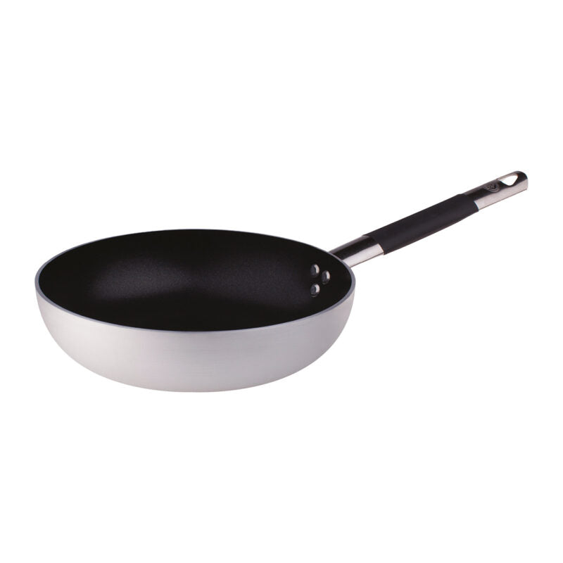 AGNELLI Poêle Évasée Haute Antiadhésive Aluminium avec Manche Cool D 36 Cm