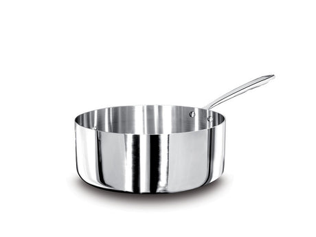 AGNELLI Casserole basse Aluinox 3Ply avec 1 poignée Inox 20x6 cm