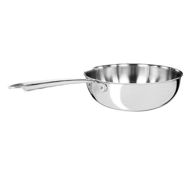 AGNELLI Sauteuse aluinox 3 plis brillant avec 1 poignée D 24 cm
