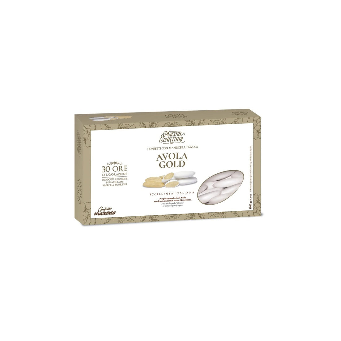 Confettis Maxtris 1 kg Blanc Avola Or