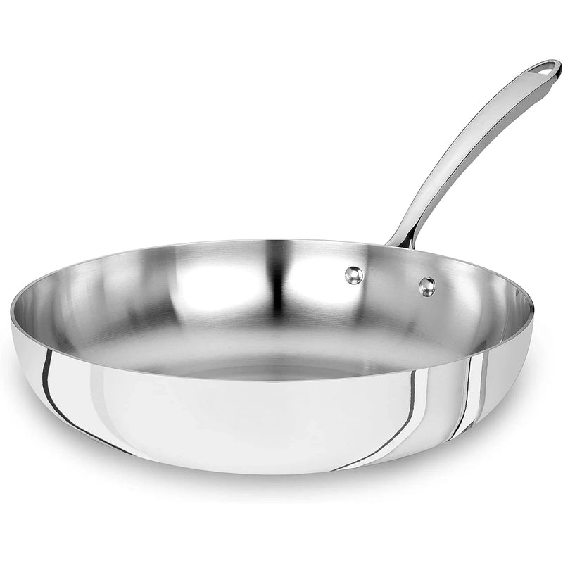 AGNELLI Sauteuse Aluinox 3 plis Inox avec 1 poignée 28x6,5 cm