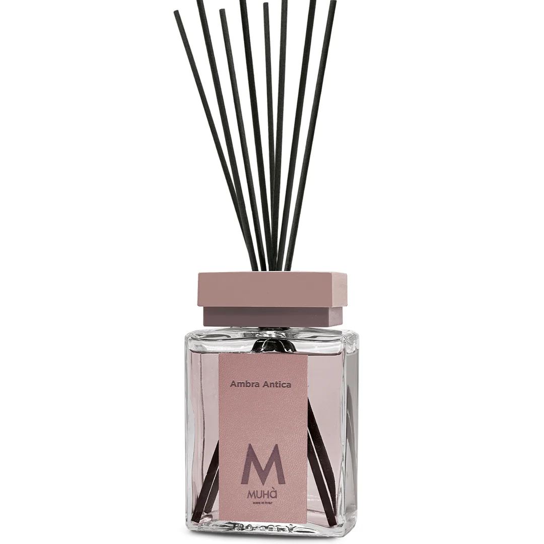 Muhà Luxe Parfum d'Ambiance Diffuseur avec Bâtonnets Ambre Antique 1 000 ml