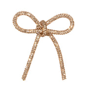Piovaccari Nœud de Noël Bows with Diamonds Or Rose 6,5xH7 cm – Nœud Décoratif avec Diamants pour Sapin de Noël, Décorations et Emballages Cadeaux