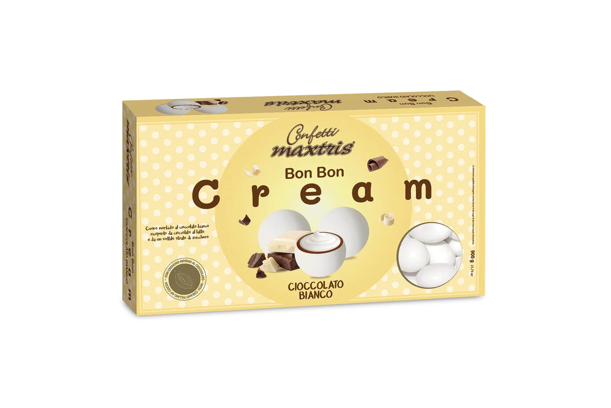 Maxtris Confetti Bon Bon Crème Chocolat Blanc 900 Gr